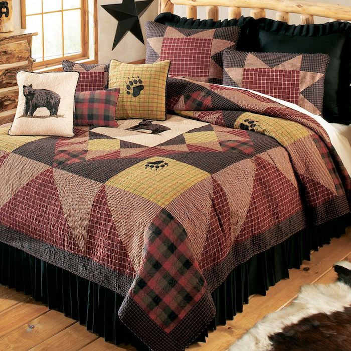 idéias de costura simples - uma roupa de cama temática por ursos na cor marrom
