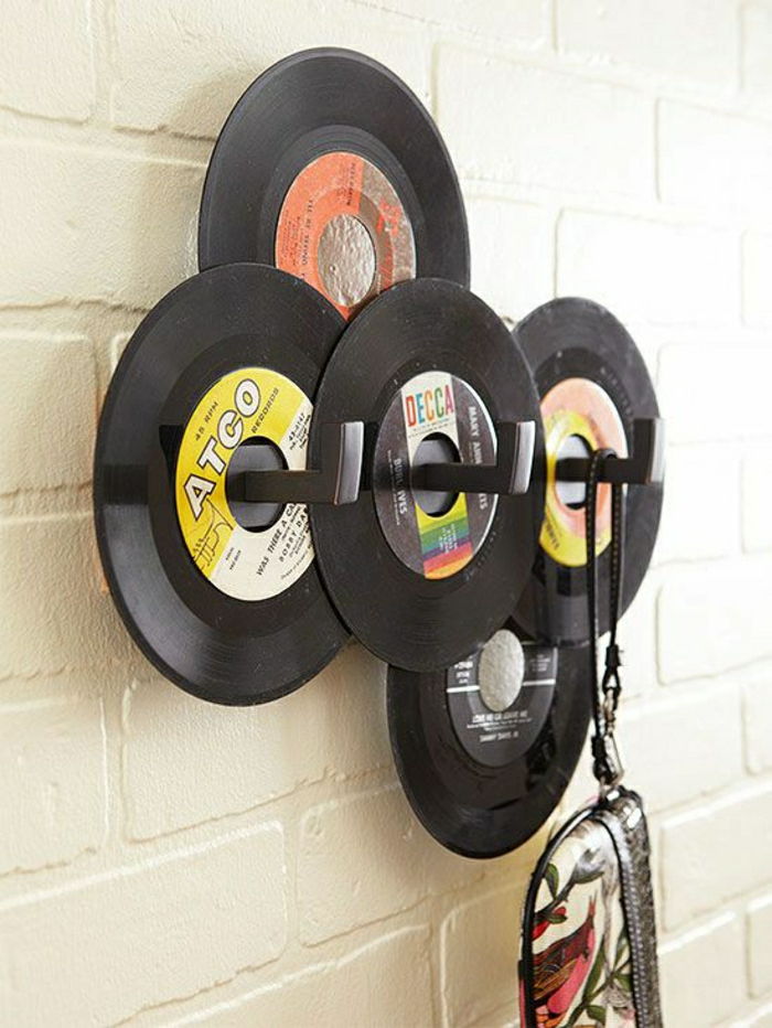creatief idee van de kapstok Hook vinylplaten