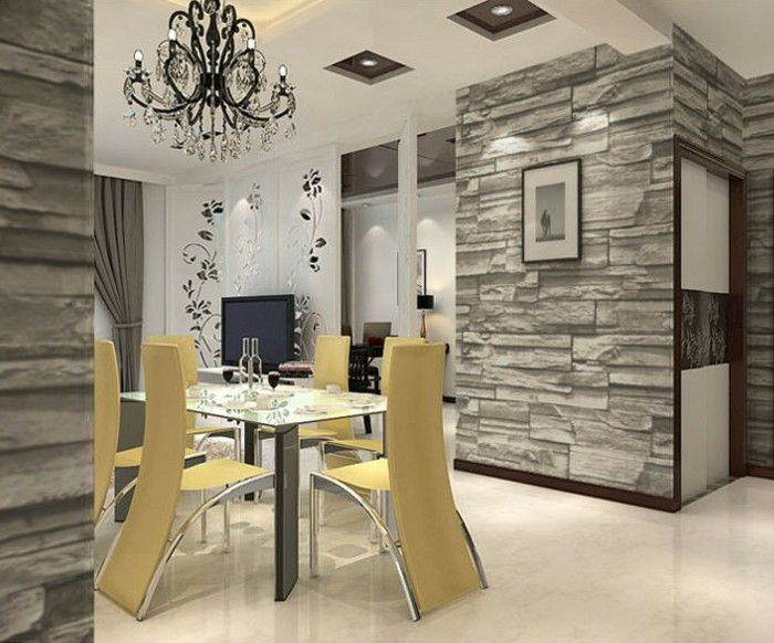 kreatívny dizajn-wallpaper-stone optické krásne jedáleň