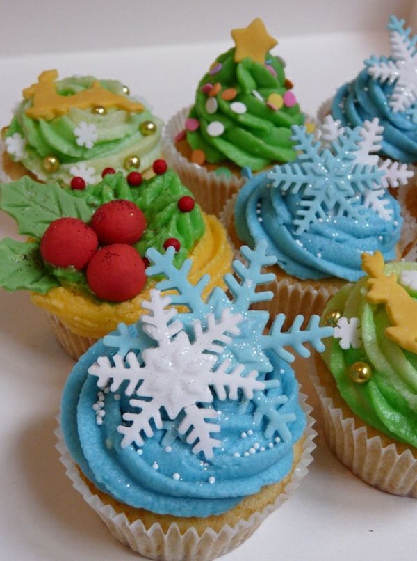 kreativa och läckra-cupcakes-för-jul bakning