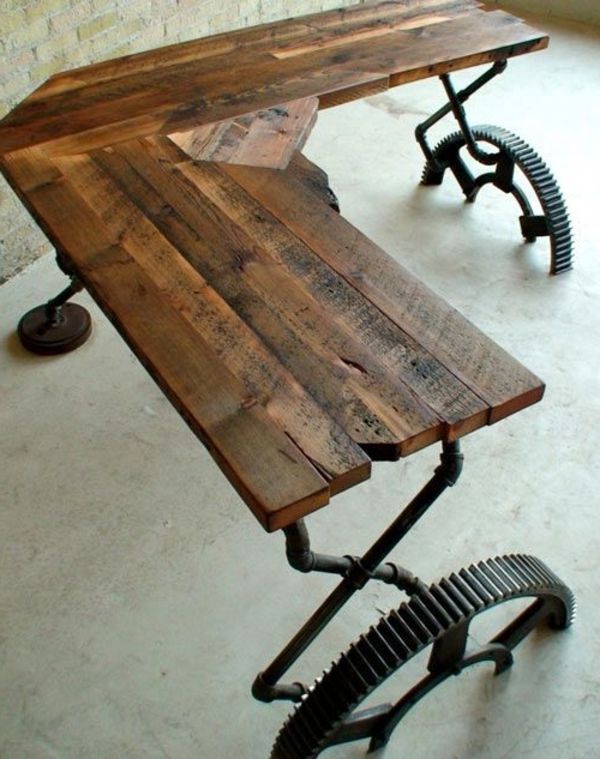 creativ-lemn de masă interesant de design Wohnidee