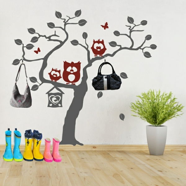 Creative Wardrobe Wall Decal Tree Ugglor