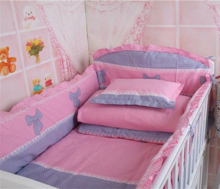 ustvarjalno-model otroška posteljica, belo in rožnato-posteljnina s-LiAl poudarki