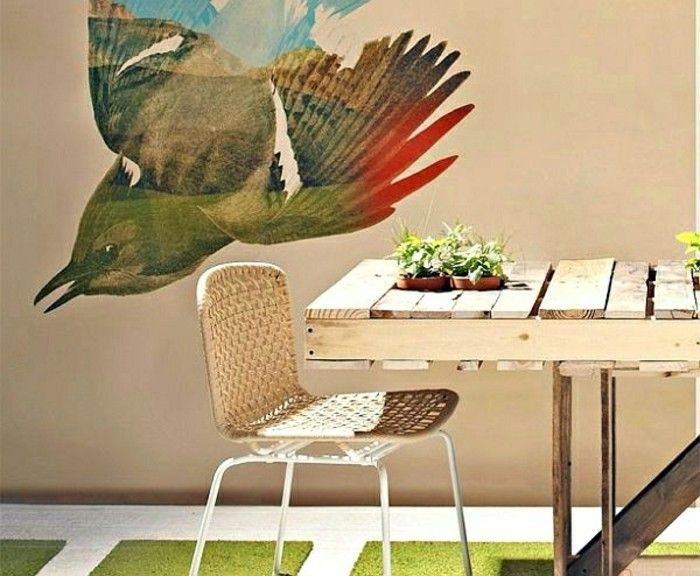 creativ-model de masă de-paleti-mare perete de proiectare