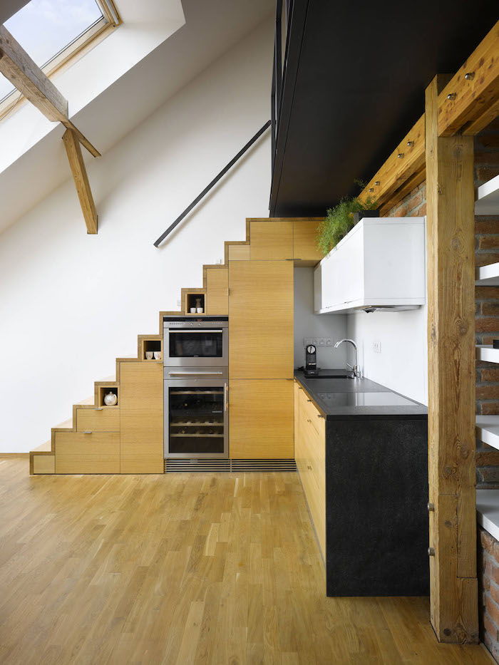 ploščate dekorativne ideje kuhinja ideje oblikovanja stopnišče edinstven dizajn praktičen