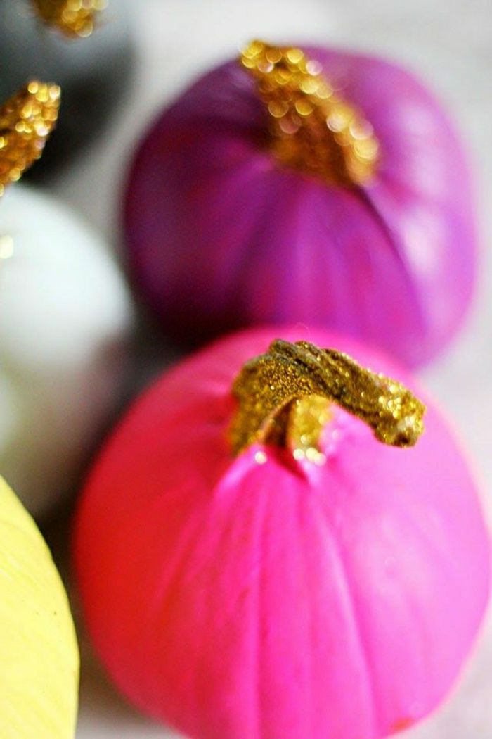 abóboras pintadas cor do flash talos de ouro nova idéia-decoration