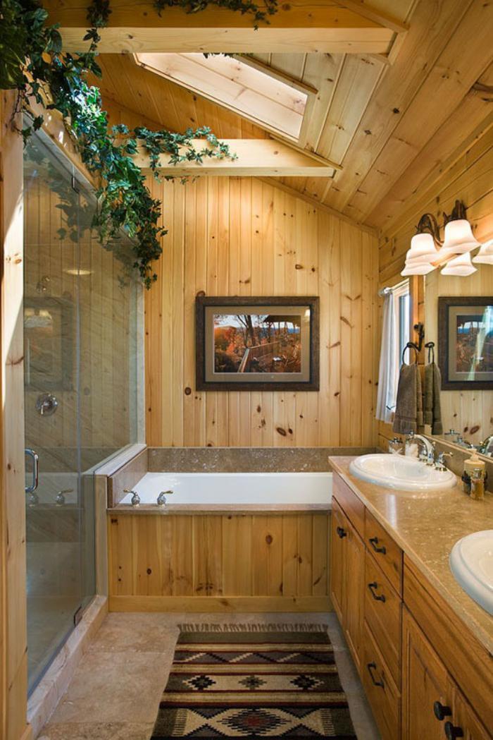 Hiša-kopalnica-design-s-les-rustikalna