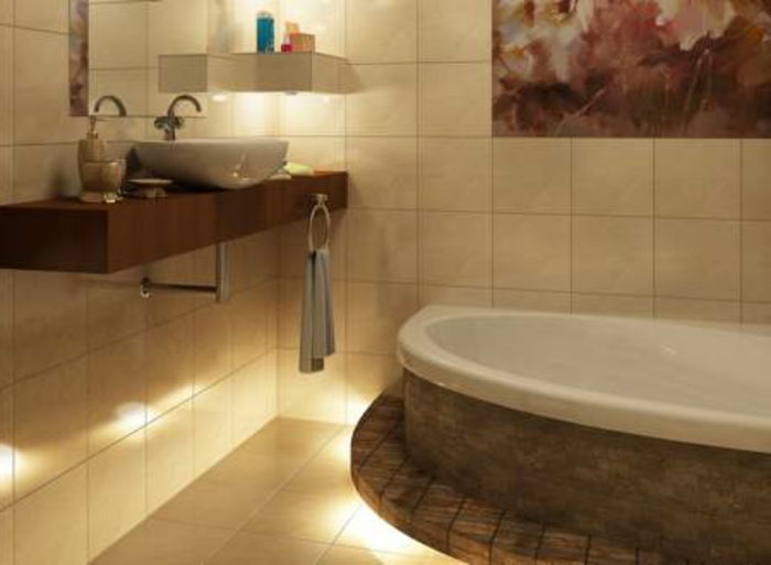 led dolaylı ışıklandırma-için-banyo-lavabo