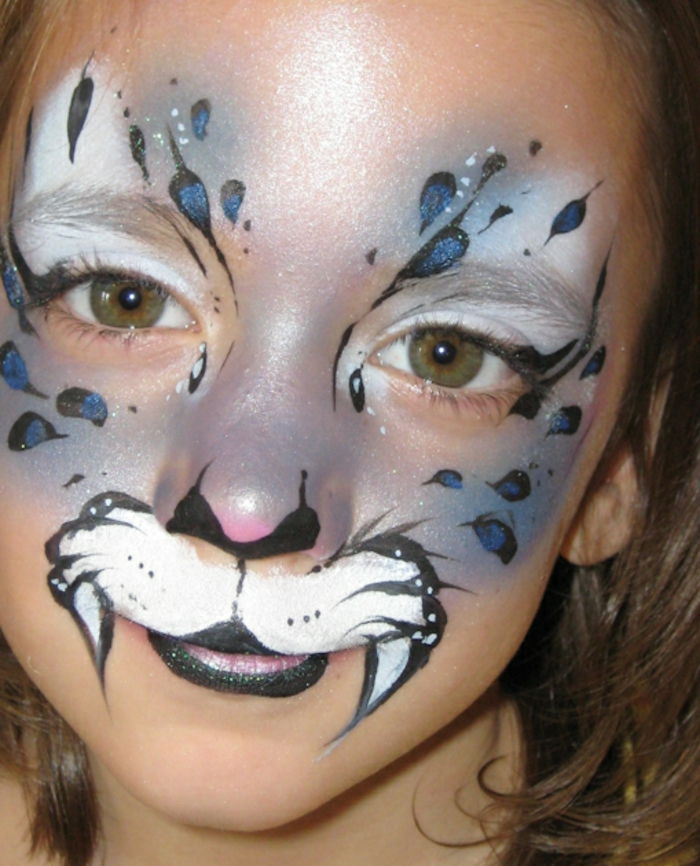 leopard fata make-up-un-pic-fată