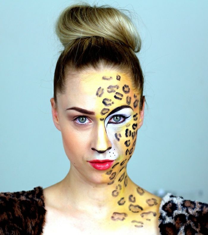 leopard fata-machiaj-ambițios-par-frumos-lady