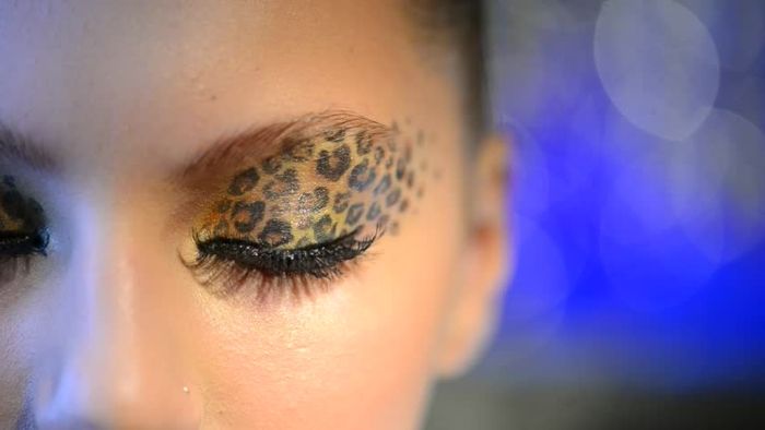 leopard fata-machiaj-creativ-foto-of-a-față