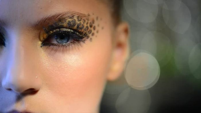 leopard fata make-up-frumos-față