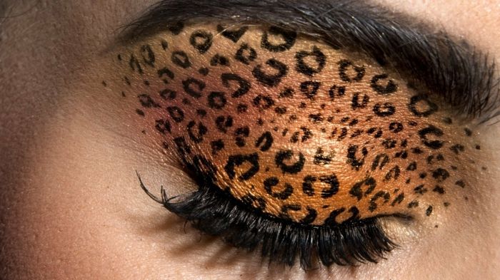 foarte interesant machiaj-leopard face fata-machiaj-