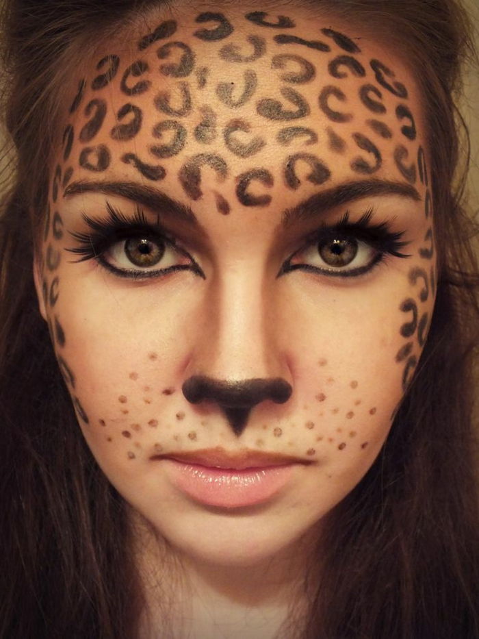 leopard fata-machiaj-arata foarte Funny-