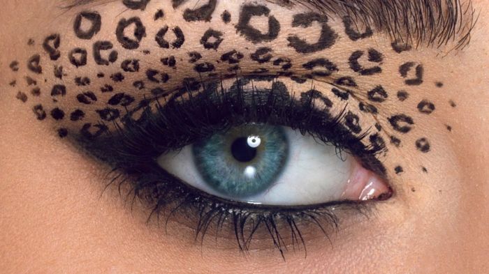 leopard-față-make-up-unikales albastru-ochi