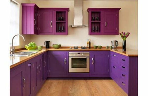 schema de culori pentru bucătăria fdie - violet