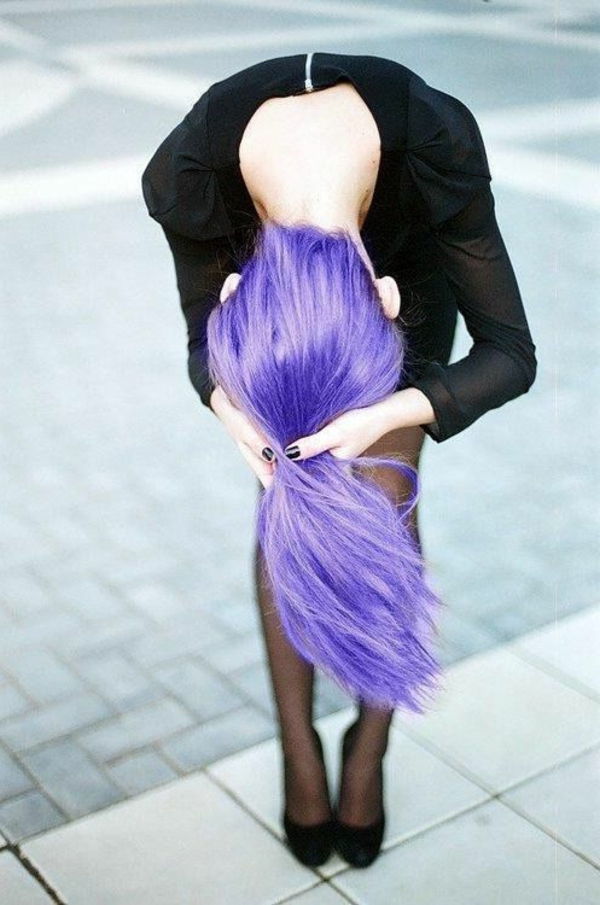 roxo-cabelo-interessante-imagem - de uma menina