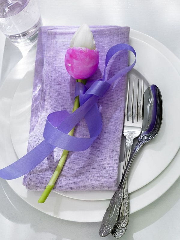 vijolično-Tischdeko-za-Pomlad-ideje-za-velikonočna miza dekoracijo - Merry-velikonočni