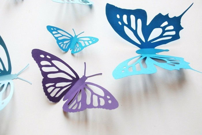 violetinės ir mėlynos-drugelio Tinker-kūrybinis dizainas