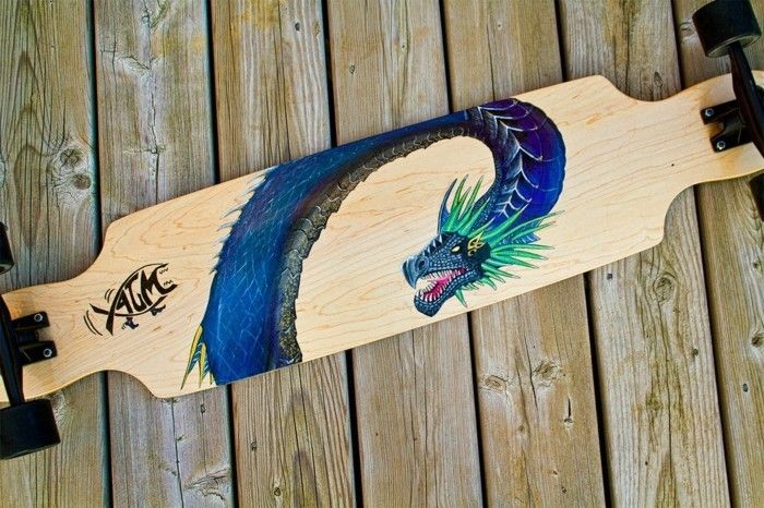 longboard-vlastné-build-a-longboard-deck s-fantasy motívov