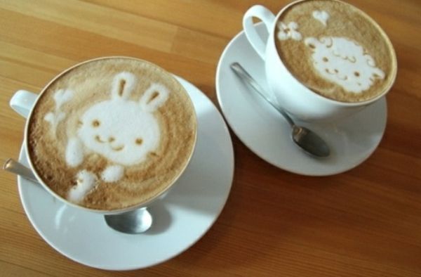funny-zdobené šálka kávy so zvieratami