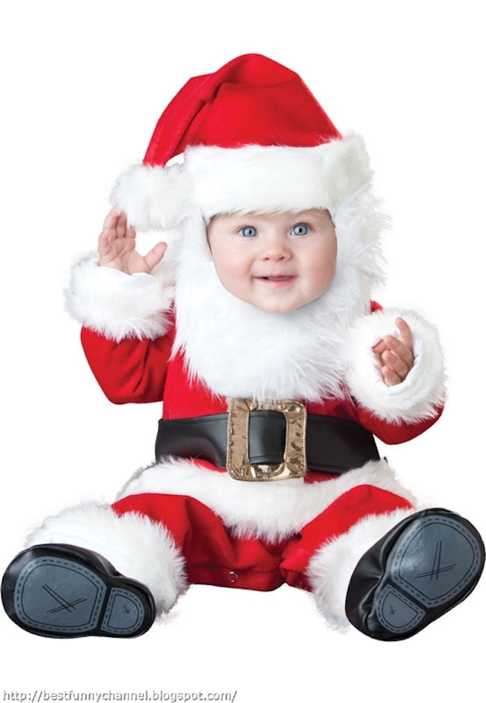 un dulce Moș Crăciun, întregul costum și barba artificială - frumoase imagini de Crăciun