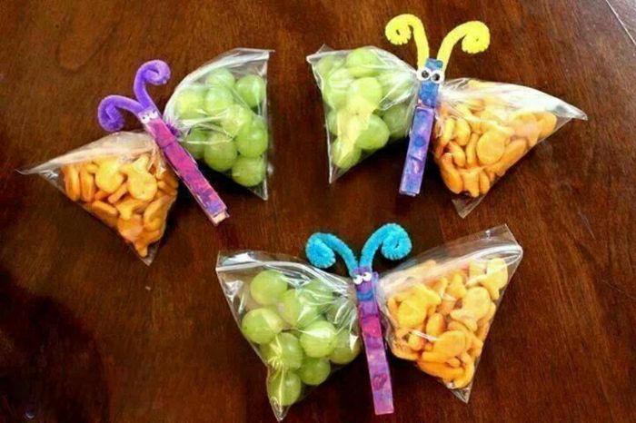 juokinga maisto Vaikams Gimimo diena kūrybinė idėja drugelis užkandis krepšys