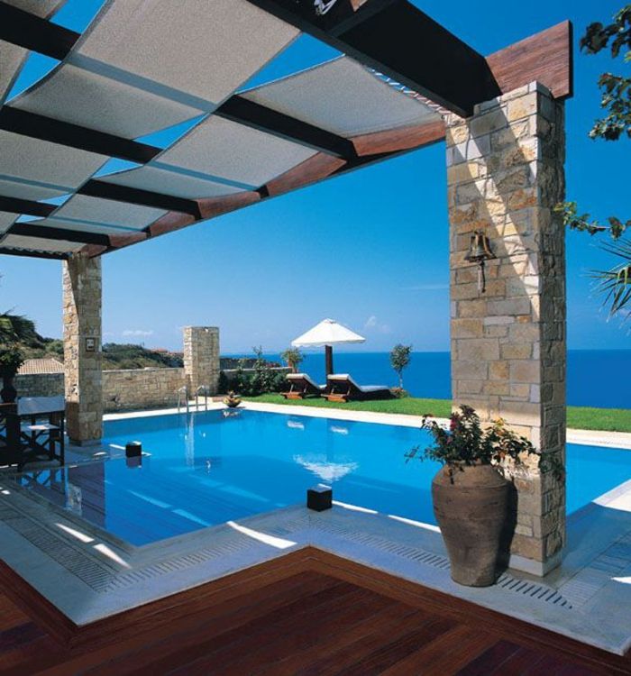 luksuzne terase, pokrite z bazenom