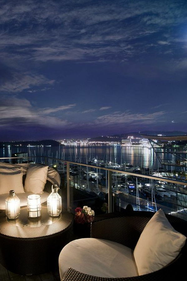 luksuriøse og fantastisk terrasse natt
