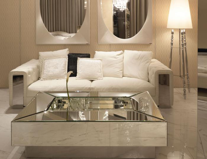 luxusný interiér-in-pastel atraktívny model, konferenčný stolík