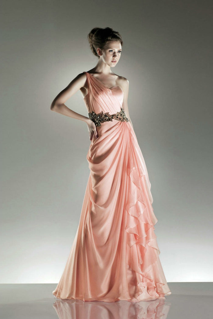 luksus kjole Creative-modell-fersken farge