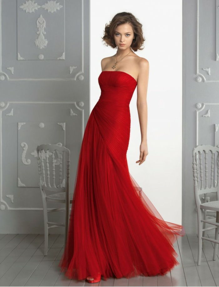 luksus kjole-rød modell