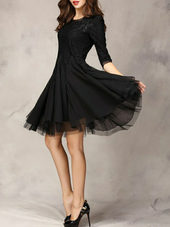 luksus kjole-svart-utforming