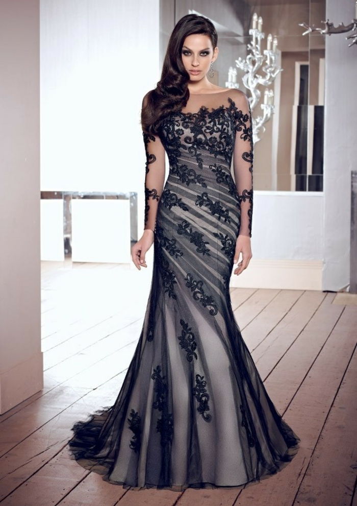 luksus kjole-svart-utforming