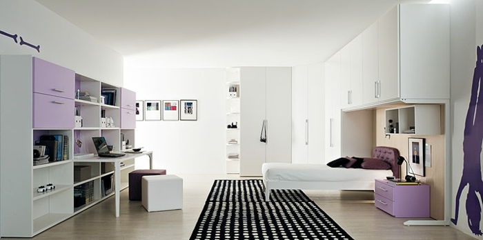 razkošje spalnica pohištvo, belo-notranja-super-design