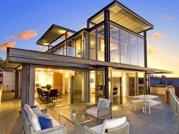 luxe penthouse-modern-architectuur-glazen wanden