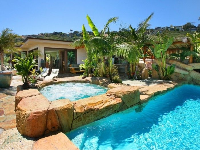 de luxo de piscina de luxo-pool para jardim
