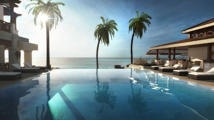 luxo piscina de boa aparência-luxo-apartamentos-com-pool