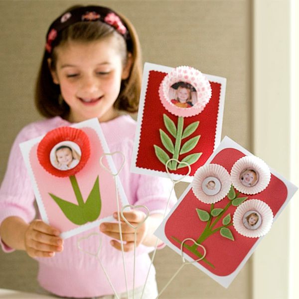 Kız anneler günü hediye kartları fotoğraflarla tinkering