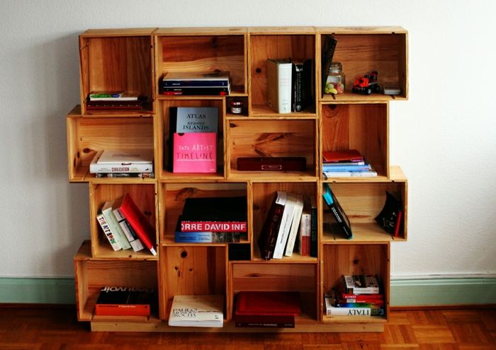 mobilya-of-palet-şarap sandık-raf kitaplıklar