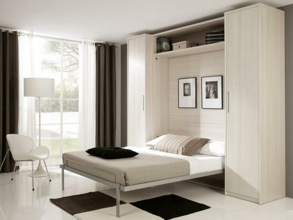 katlanır yatak mobilya set odalı-kuruluş fikirler-küçük ölçekli küçük-Apartments-