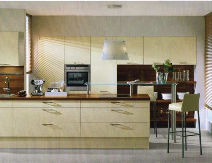 Única cozinha bonita - cor magnólia - mobiliário moderno