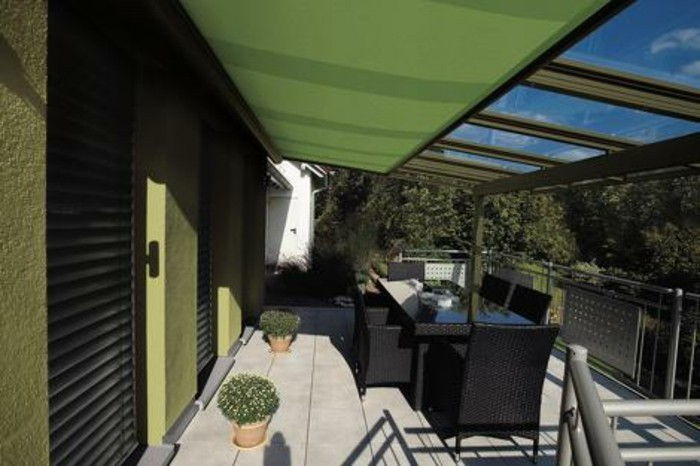 Marema-pergola-tente-bahçe-balkon-yeşil kumaş