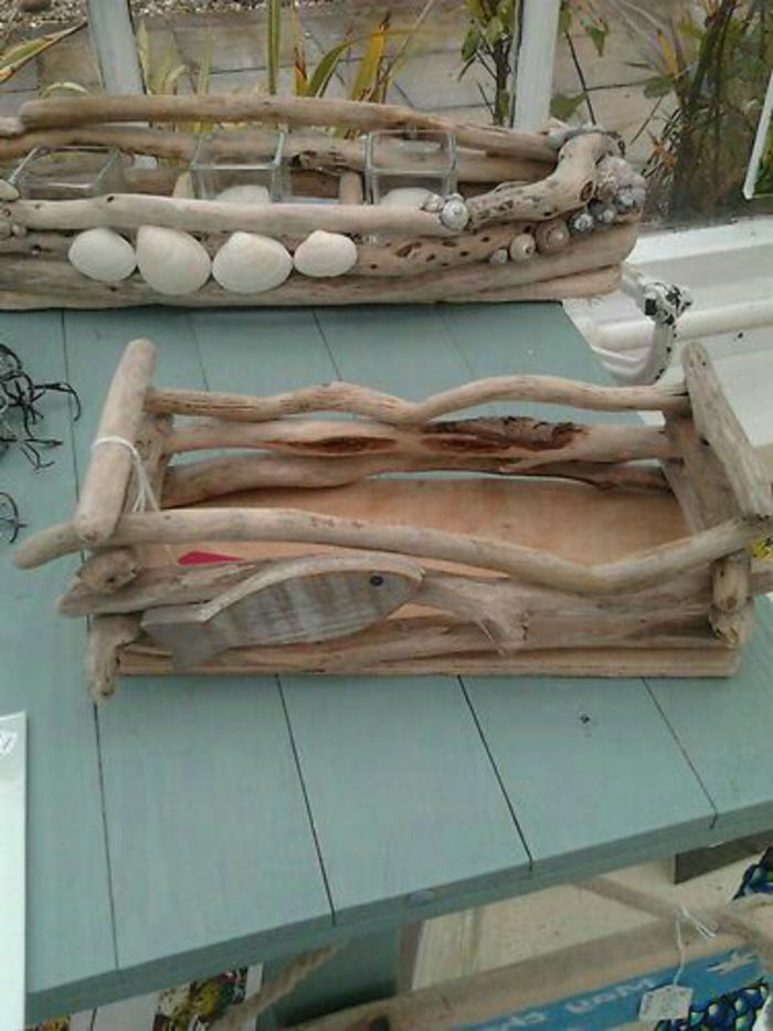 kabukları ile driftwood dekorasyon şamdanlar ile dekorasyon