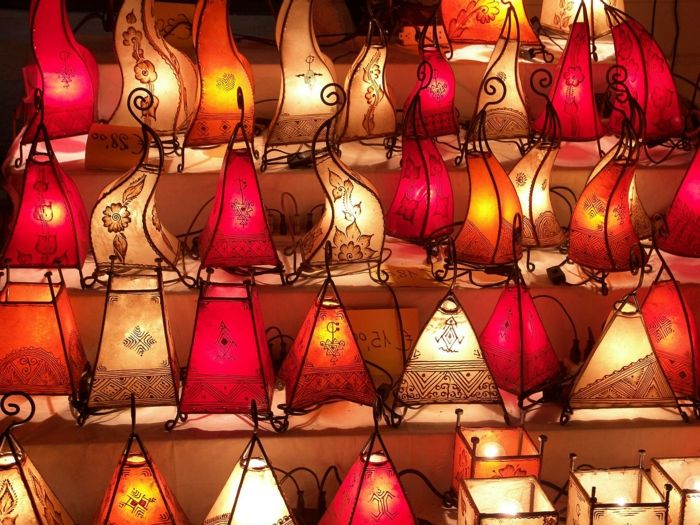 Marokkansk Oriental Lamp unik design flash-farge eksotisk arabisk