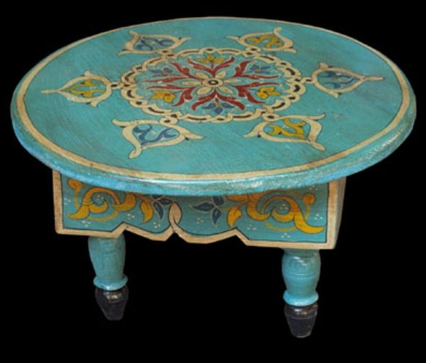 Marockansk möbler-blue-table
