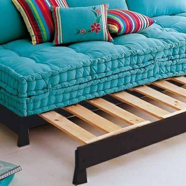Marockanska möbler blå soffa