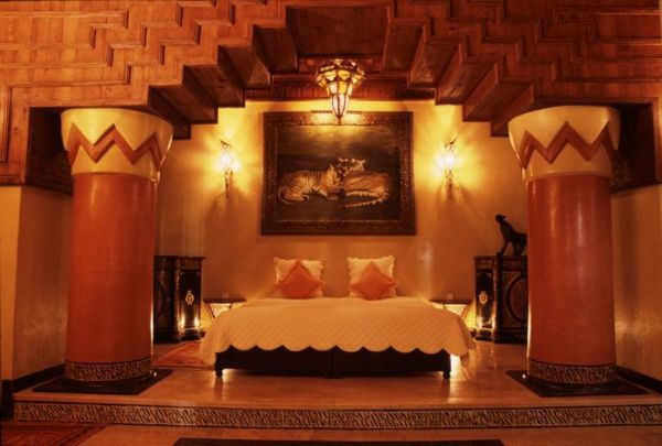 Marockansk möbler Elegant sovrum