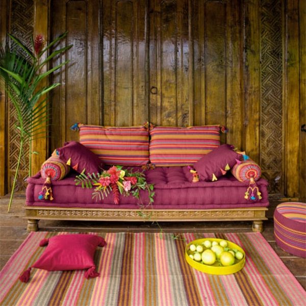 Marockansk möbel rosiga-soffa