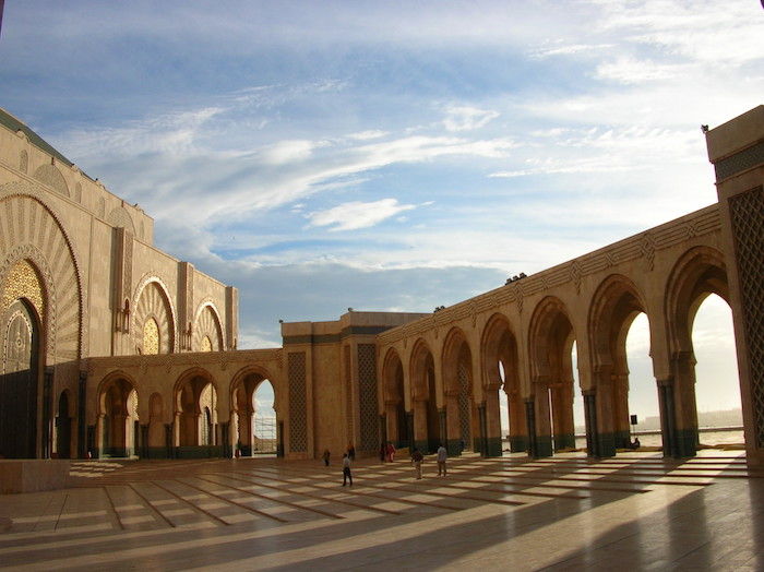 hasan 2 moschea casablanca le viste del marocco visitano l'architettura della parete delle pareti della città